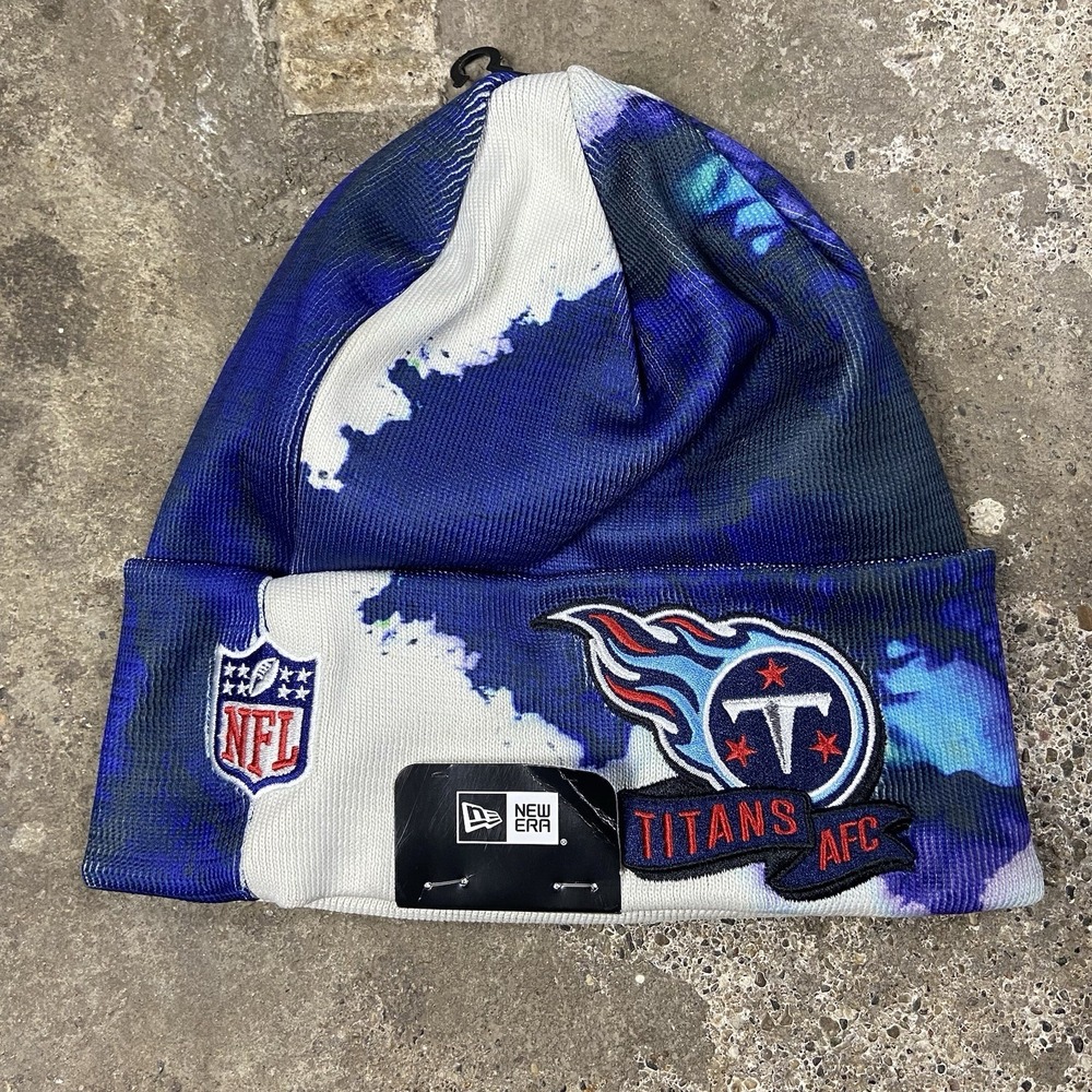 NWT Tennessee Titans Beanie Blue New Era‎ Embroidered NFL On-field Football Logo